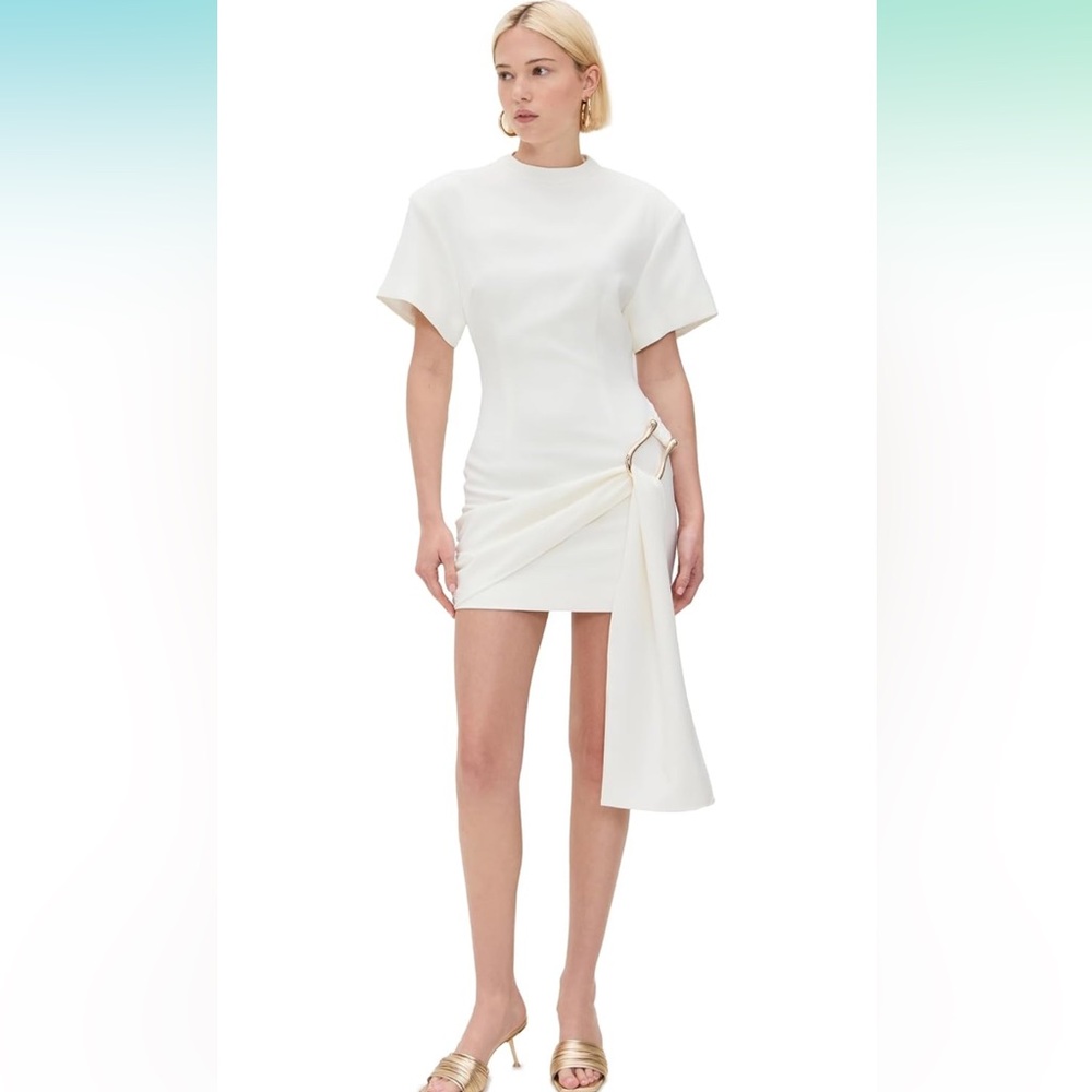 Lioness Martini Mini Dress in Porcelain- Size Large